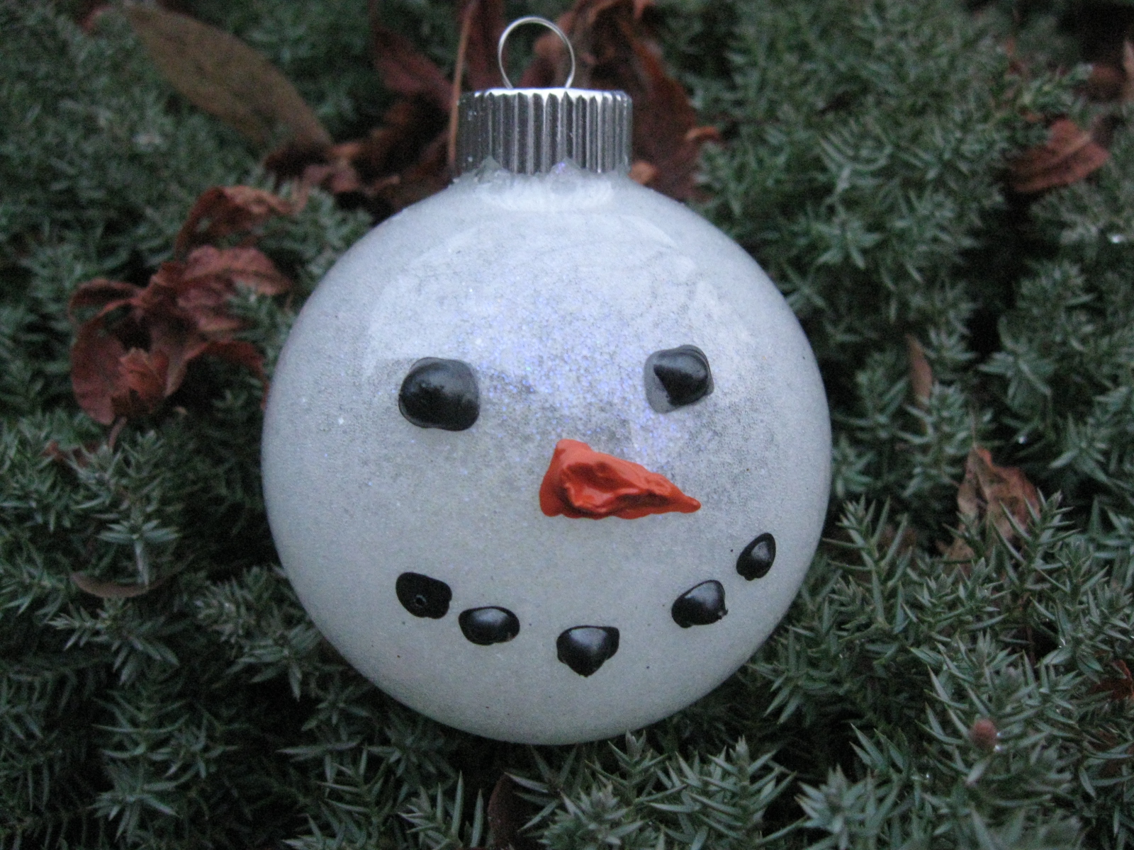 Snowman Glitter Ball Ornament Craft Tutorial - Craft Klatch