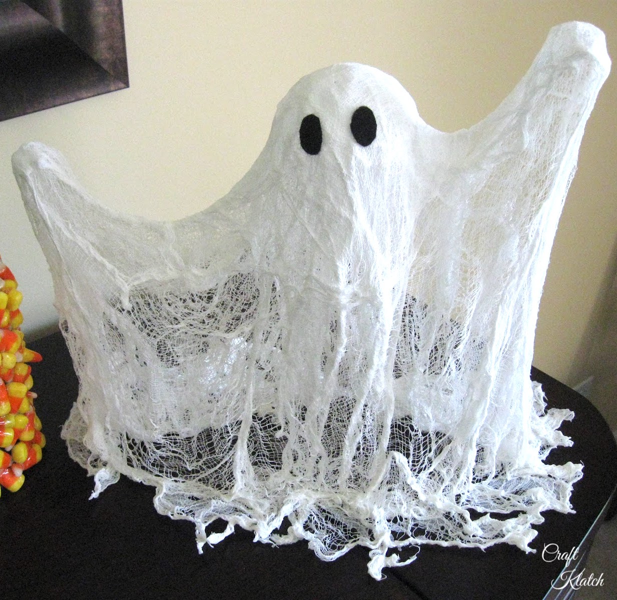 Cheese Cloth Ghost Craft Tutorial - Craft Klatch