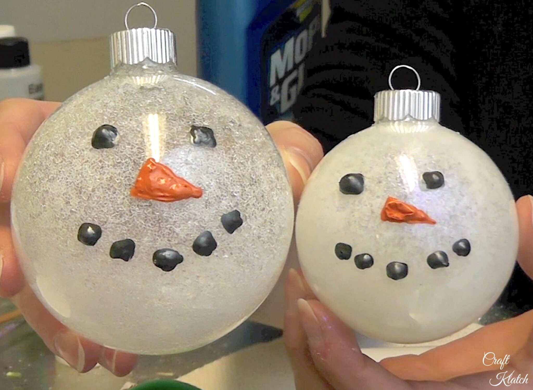 Snowman Ornament Craft with Video Tutorial - Craft Klatch