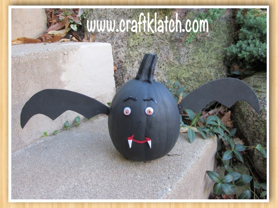 Bat Pumpkin for Halloween - Craft Klatch