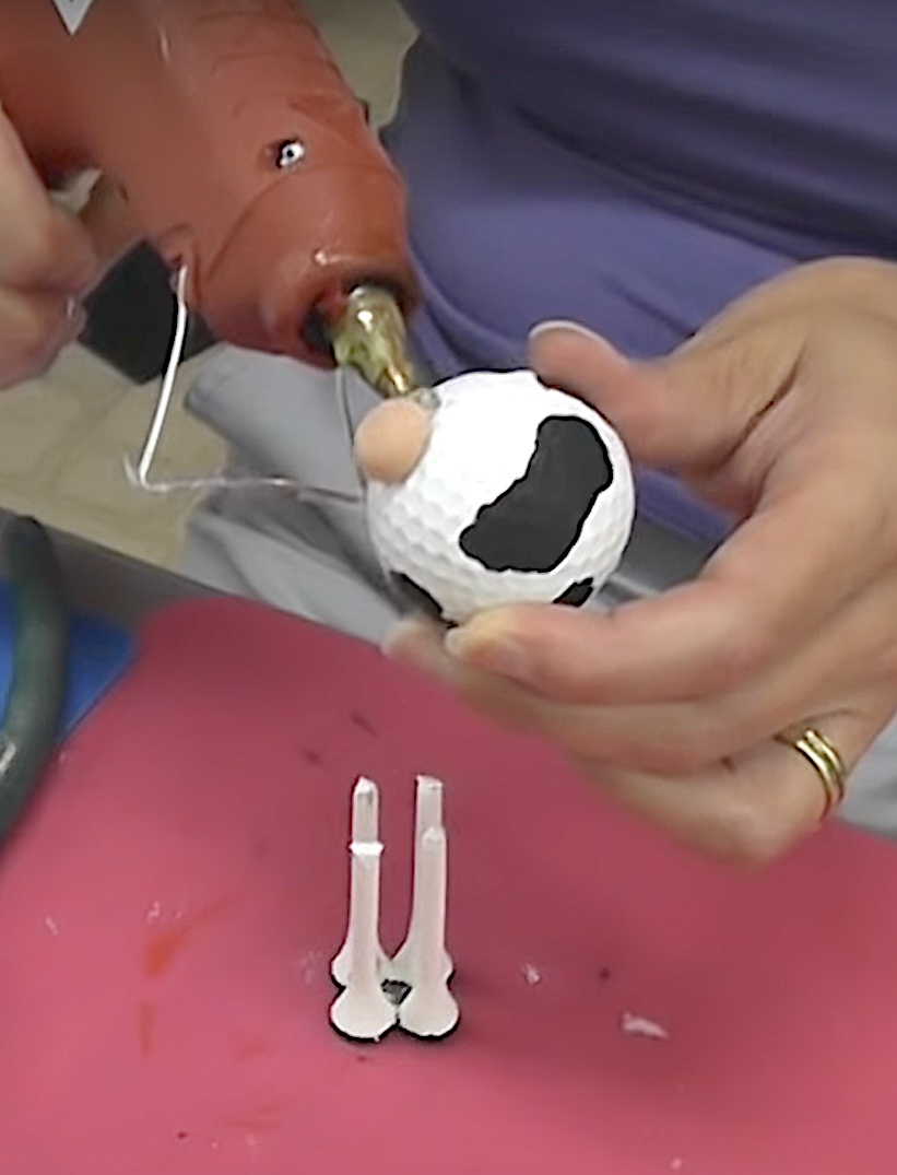 Cow Recycling Golf Ball Craft DIY with Video Tutorial - Craft Klatch