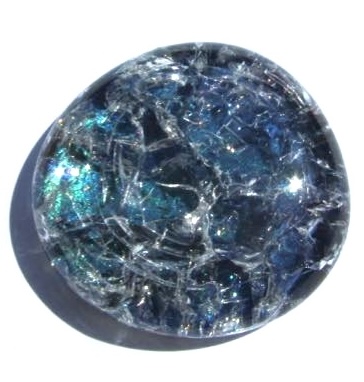 how to make cracked glass gems in blue