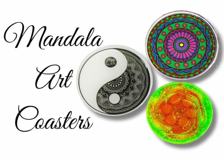 Three Mandala art coasters