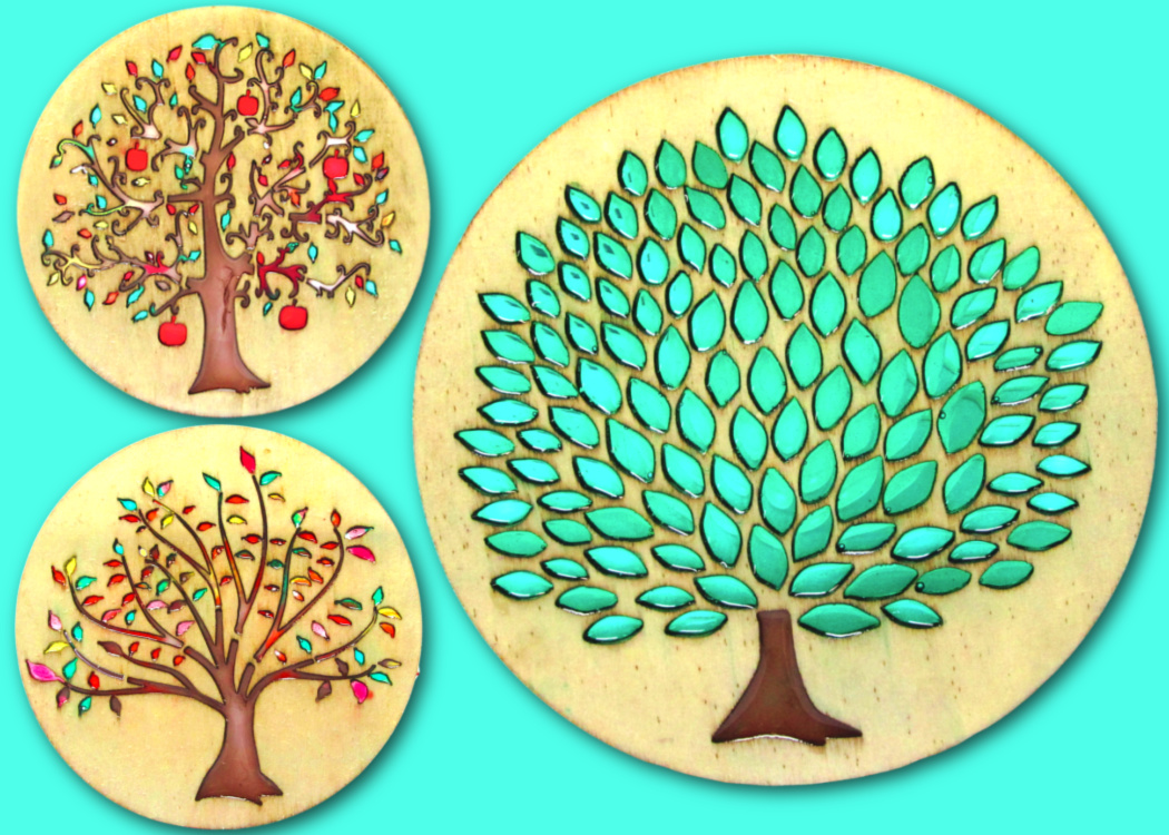 Wood with Resin Tree Coasters DIY Crafts - Craft Klatch