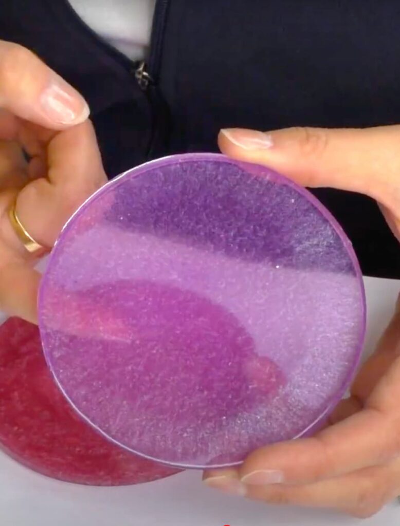 Purple resin coaster