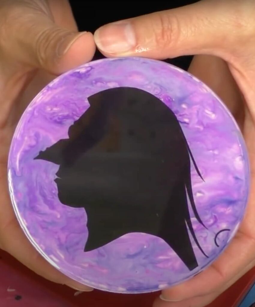 Witch silhouette coaster