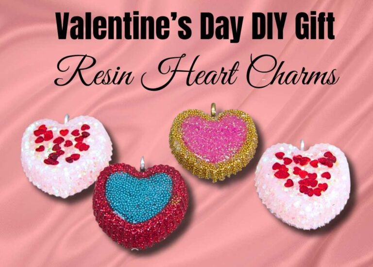 Valentine’s Day DIY Gift resin heart charms