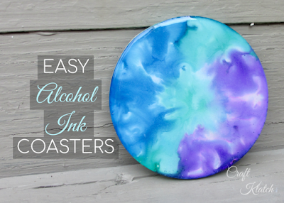 Alcohol Inks Coaster Designs