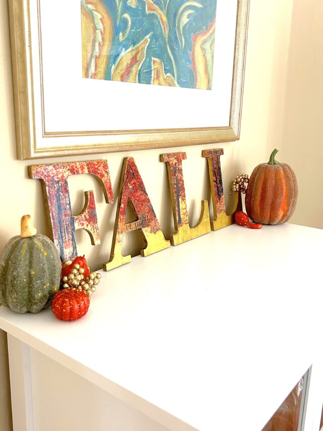 How To Decoupage Wood Letters For Fall Crafts - Craft Klatch