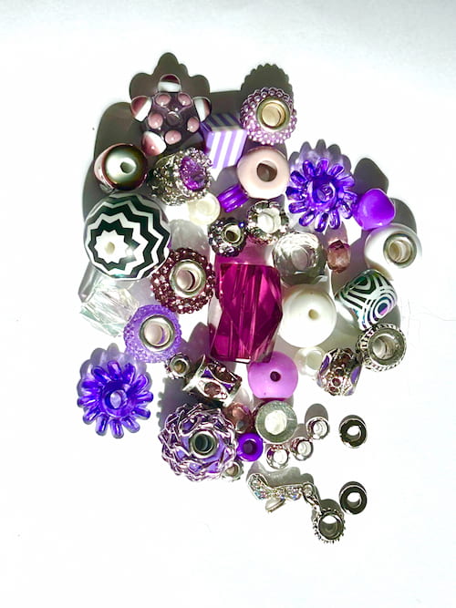 Purple beads from Karen Thomas Designs