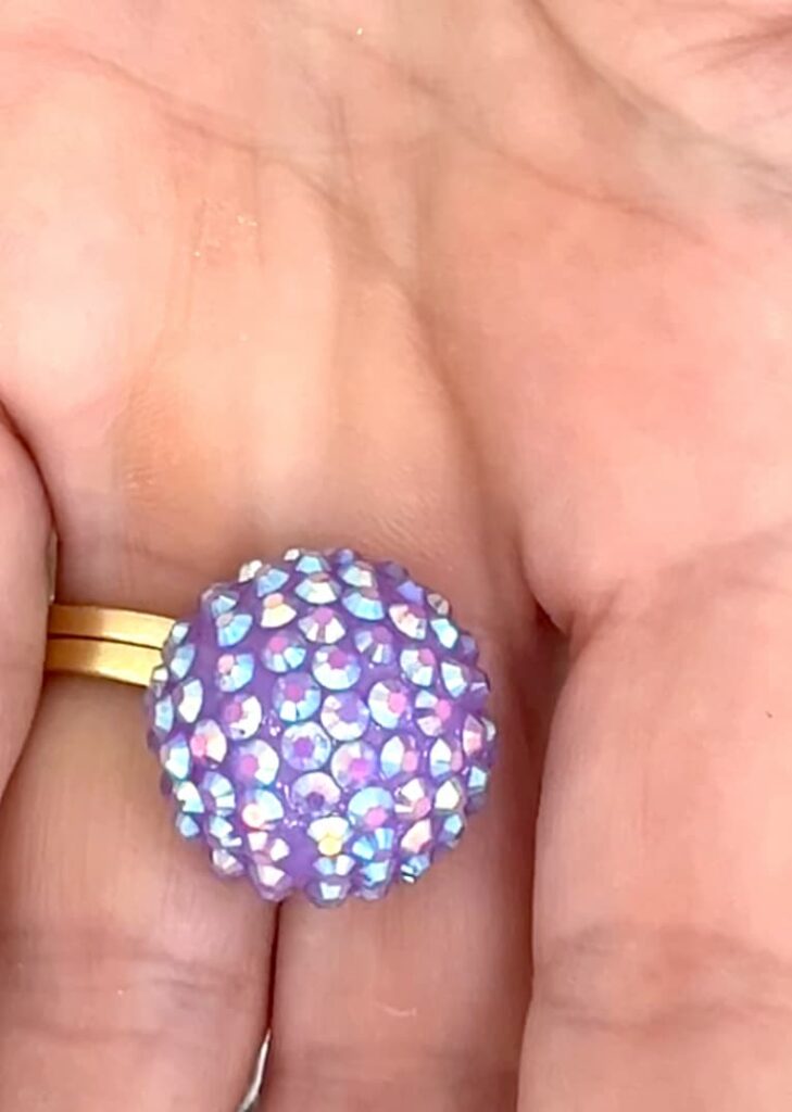 purple crystal bead  which served as Inspiration for my high heel design