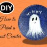 how to paint a ghost coaster