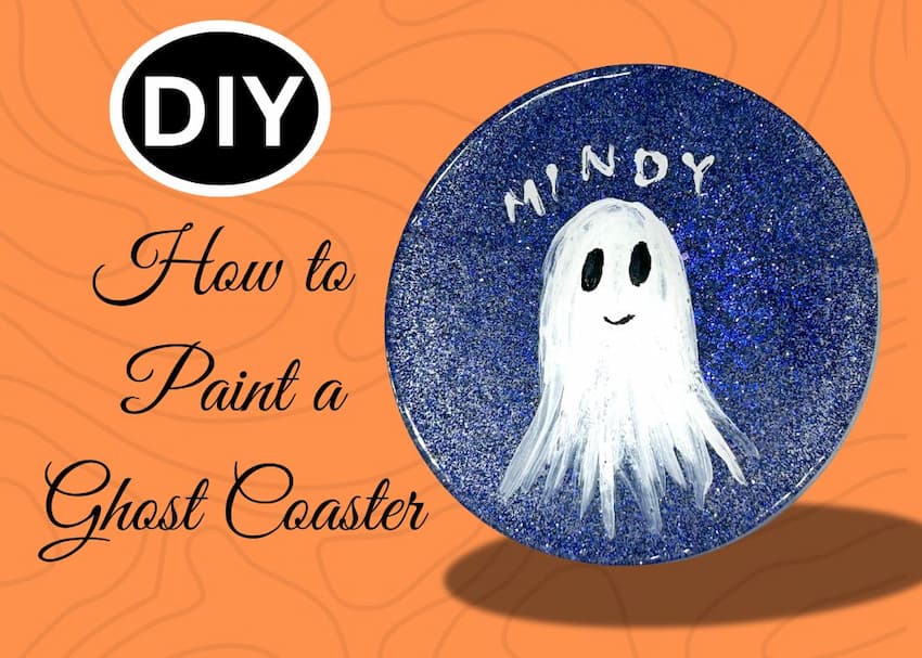 how to paint a ghost coaster