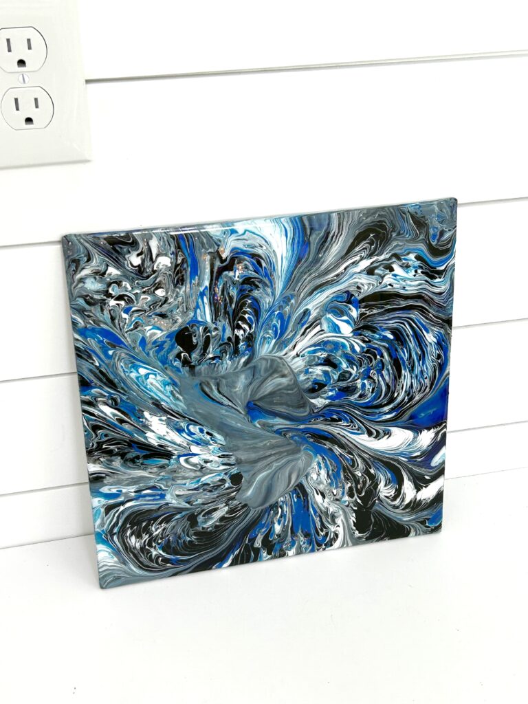 Acrylic paint pour canvas