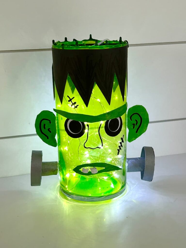 Light up Dollar Tree DIY Halloween Frankenstein