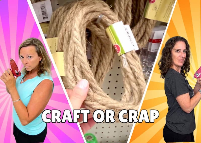 Craft or crap challenge with Mona and Chas with rope in the middle