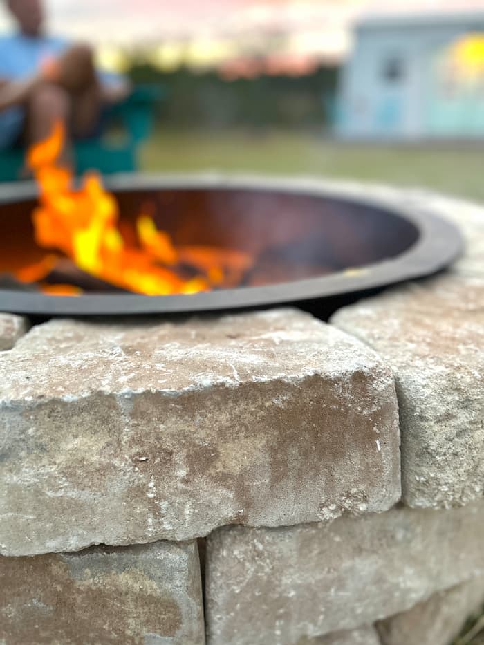 Finished firepit after figuring out how to build a firepit