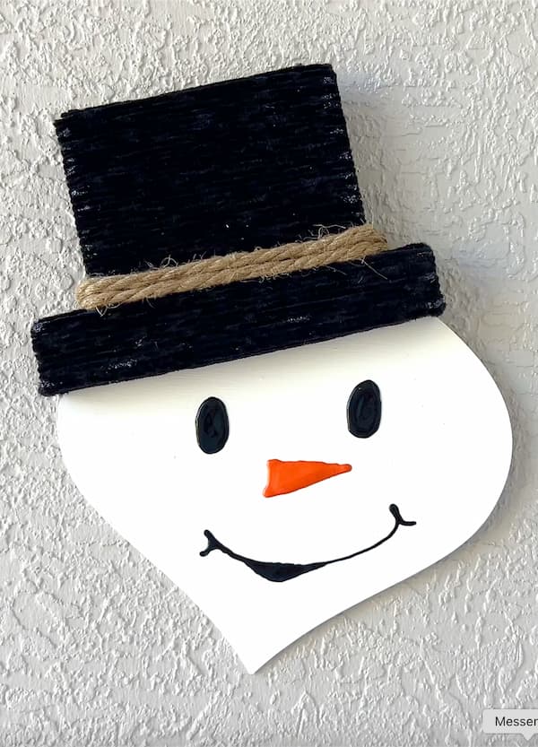 Plain finished snowman craft that can stay up all season